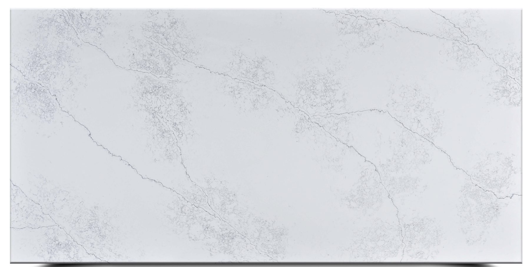 Grey and white quartz slab