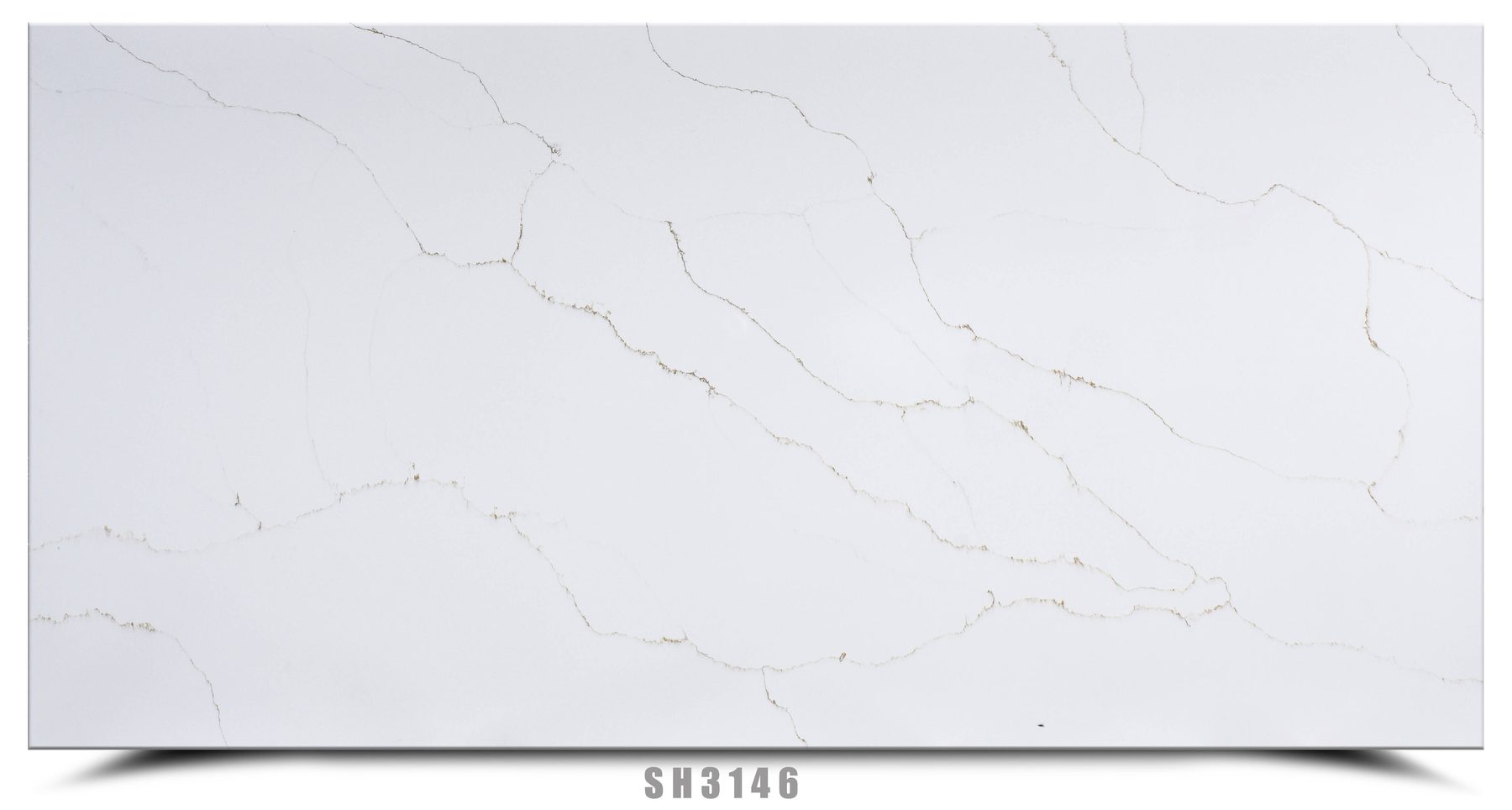 Dark veined quartz slab